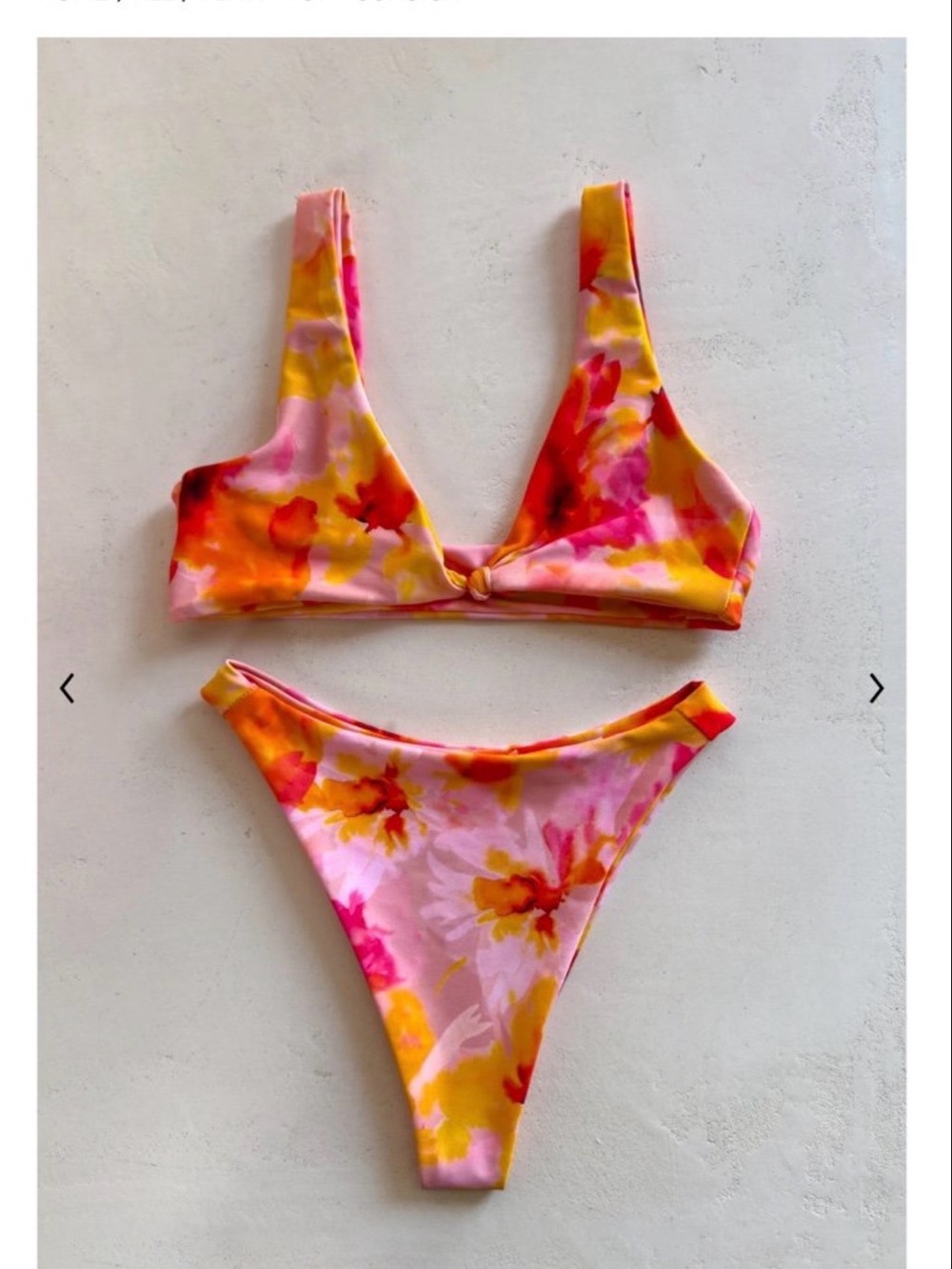 Skatie Swim CORSICA Penny top M & Cheryl bottom SM Floral Bikini set